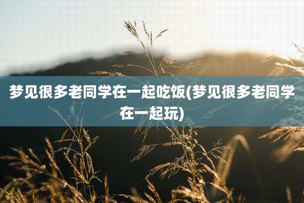 梦见很多老同学在一起吃饭(梦见很多老同学在一起玩)