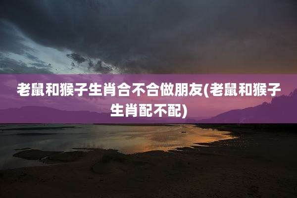 老鼠和猴子生肖合不合做朋友(老鼠和猴子生肖配不配)
