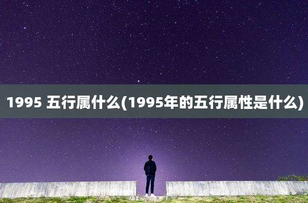 1995 五行属什么(1995年的五行属性是什么)
