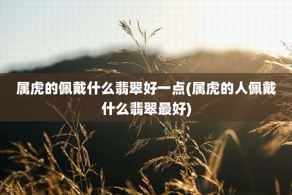 属虎的佩戴什么翡翠好一点(属虎的人佩戴什么翡翠最好)