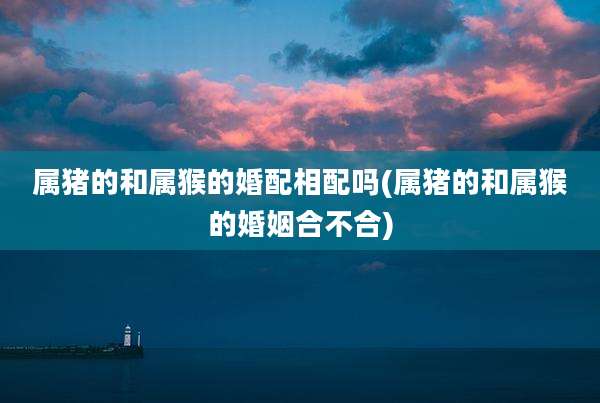 属猪的和属猴的婚配相配吗(属猪的和属猴的婚姻合不合)