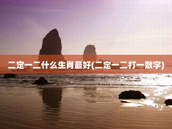 二定一二什么生肖最好(二定一二打一数字)