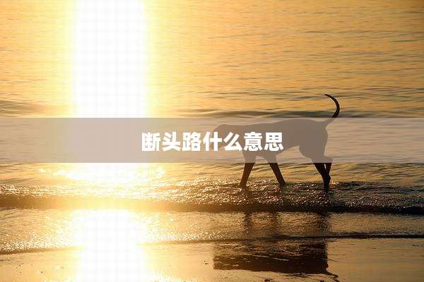 断头路什么意思