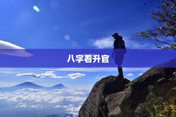 八字看升官