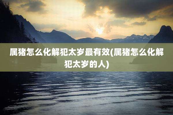 属猪怎么化解犯太岁最有效(属猪怎么化解犯太岁的人)