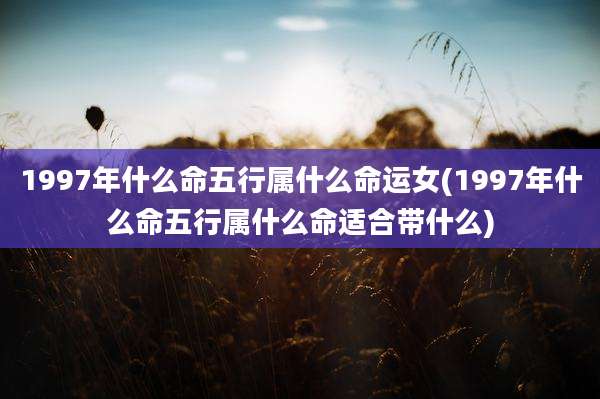 1997年什么命五行属什么命运女(1997年什么命五行属什么命适合带什么)