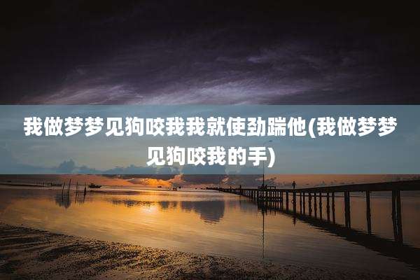 我做梦梦见狗咬我我就使劲踹他(我做梦梦见狗咬我的手)