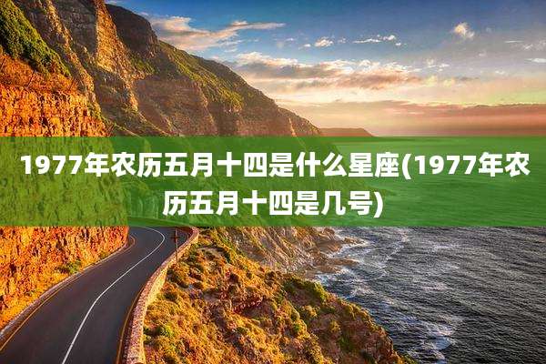 1977年农历五月十四是什么星座(1977年农历五月十四是几号)