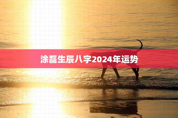 涂磊生辰八字2024年运势