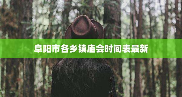 阜阳市各乡镇庙会时间表最新