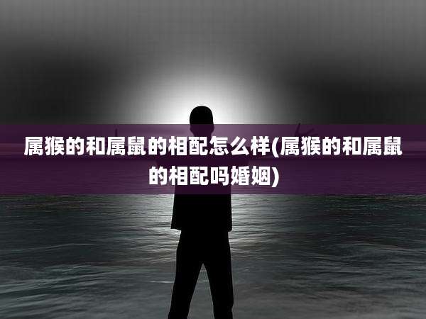 属猴的和属鼠的相配怎么样(属猴的和属鼠的相配吗婚姻)