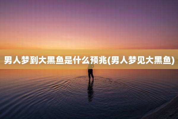 男人梦到大黑鱼是什么预兆(男人梦见大黑鱼)