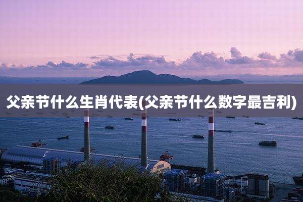 父亲节什么生肖代表(父亲节什么数字最吉利)