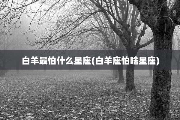 白羊最怕什么星座(白羊座怕啥星座)