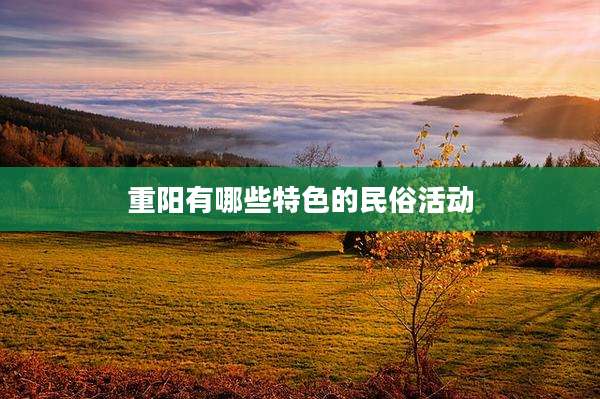 重阳有哪些特色的民俗活动