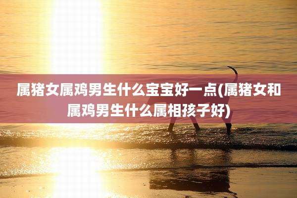 属猪女属鸡男生什么宝宝好一点(属猪女和属鸡男生什么属相孩子好)