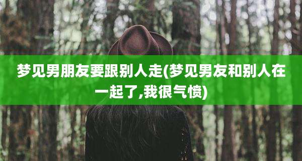 梦见男朋友要跟别人走(梦见男友和别人在一起了,我很气愤)