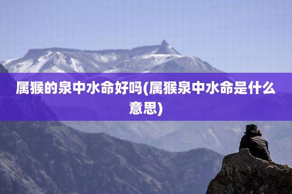 属猴的泉中水命好吗(属猴泉中水命是什么意思)