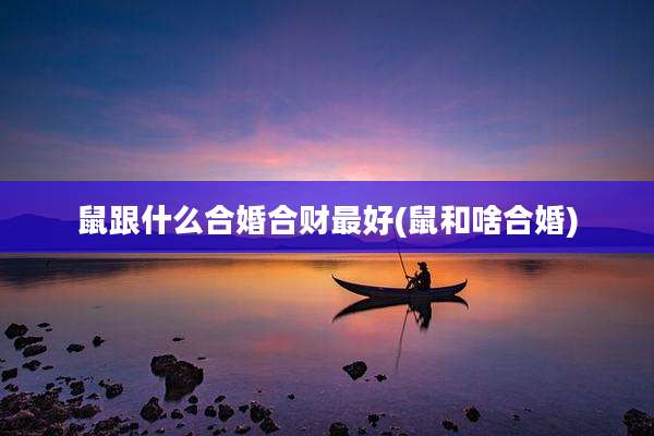 鼠跟什么合婚合财最好(鼠和啥合婚)