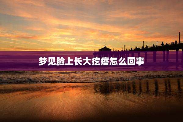 梦见脸上长大疙瘩怎么回事