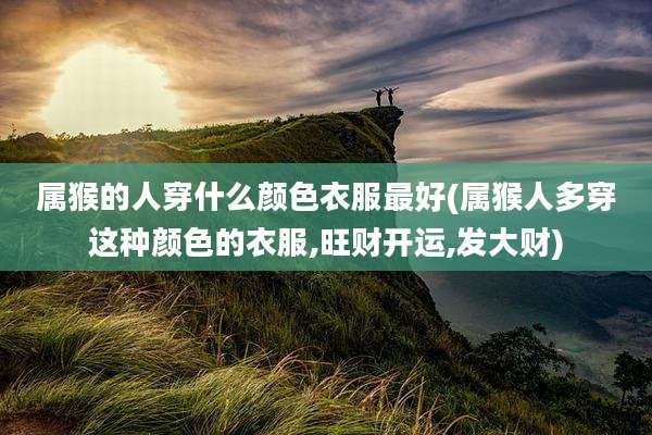 属猴的人穿什么颜色衣服最好(属猴人多穿这种颜色的衣服,旺财开运,发大财)