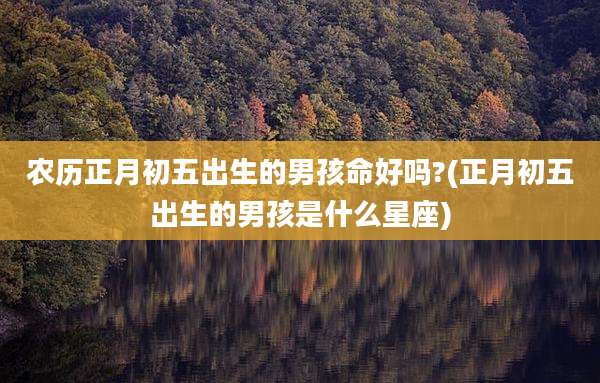 农历正月初五出生的男孩命好吗?(正月初五出生的男孩是什么星座)