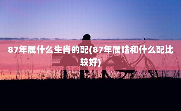 87年属什么生肖的配(87年属啥和什么配比较好)