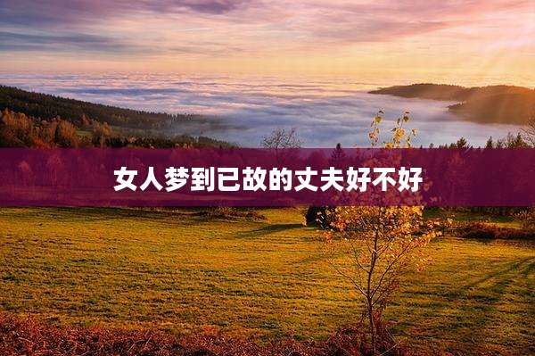 女人梦到已故的丈夫好不好