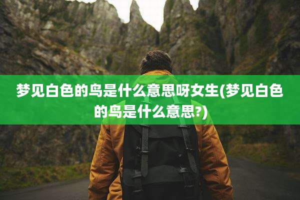 梦见白色的鸟是什么意思呀女生(梦见白色的鸟是什么意思?)