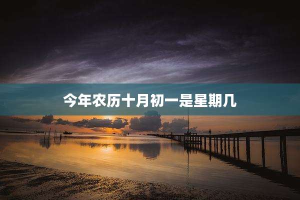 今年农历十月初一是星期几