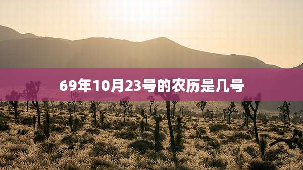 69年10月23号的农历是几号