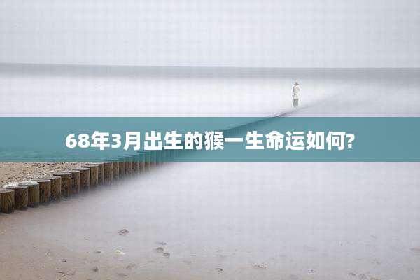 68年3月出生的猴一生命运如何?