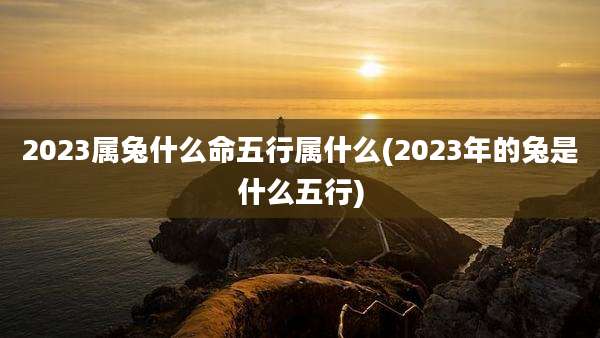 2023属兔什么命五行属什么(2023年的兔是什么五行)