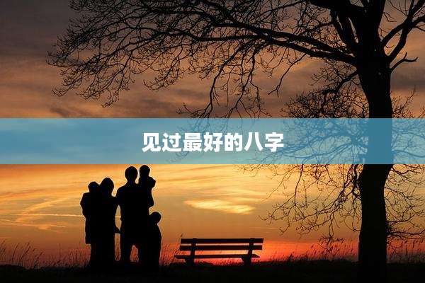 见过最好的八字