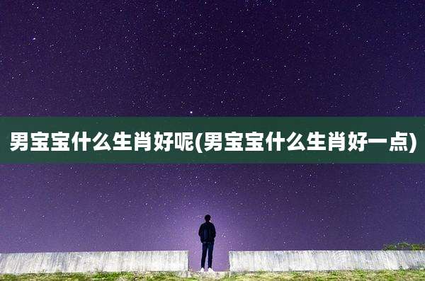 男宝宝什么生肖好呢(男宝宝什么生肖好一点)