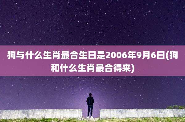 狗与什么生肖最合生曰是2006年9月6曰(狗和什么生肖最合得来)