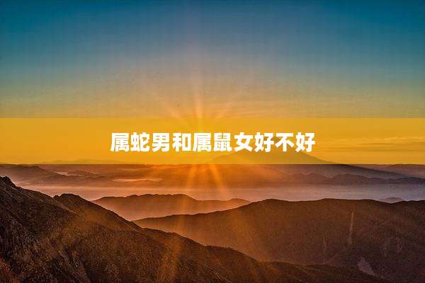 属蛇男和属鼠女好不好