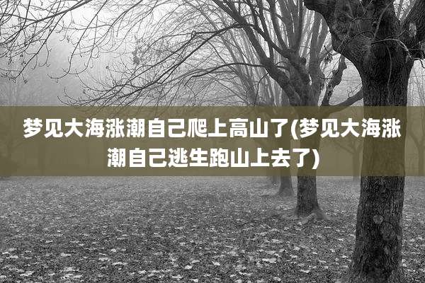梦见大海涨潮自己爬上高山了(梦见大海涨潮自己逃生跑山上去了)