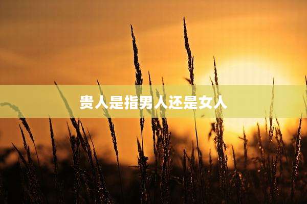 贵人是指男人还是女人
