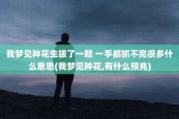我梦见种花生拔了一颗 一手都抓不完很多什么意思(我梦见种花,有什么预兆)