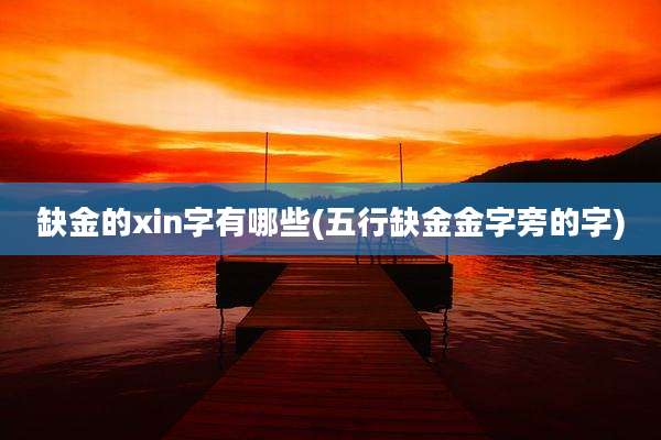 缺金的xin字有哪些(五行缺金金字旁的字)