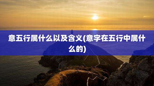 意五行属什么以及含义(意字在五行中属什么的)