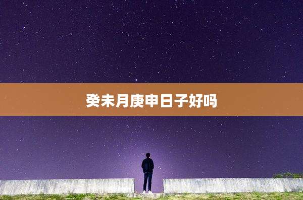 癸未月庚申日子好吗