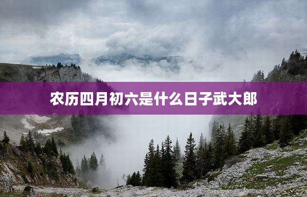 农历四月初六是什么日子武大郎