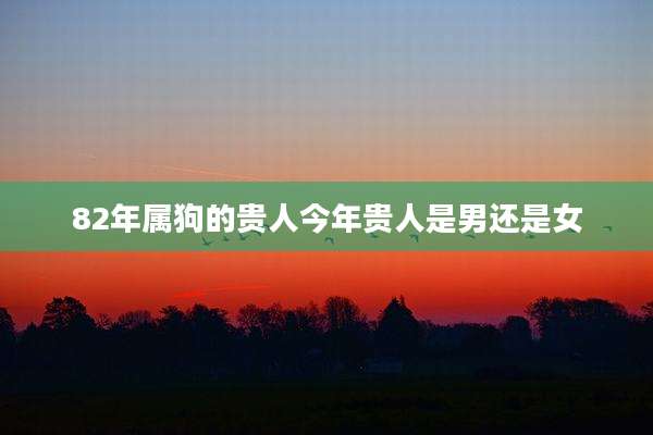 82年属狗的贵人今年贵人是男还是女