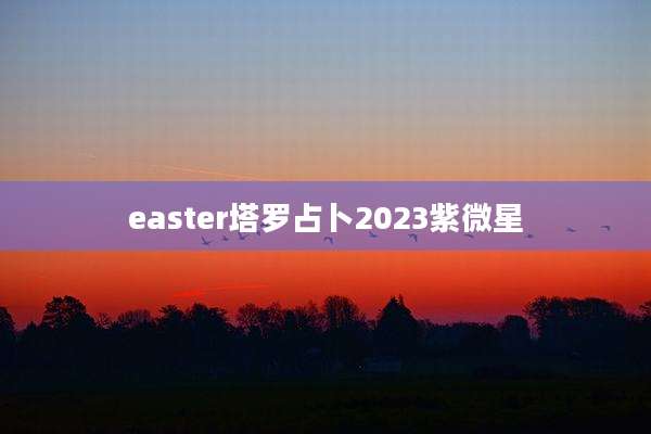 easter塔罗占卜2023紫微星
