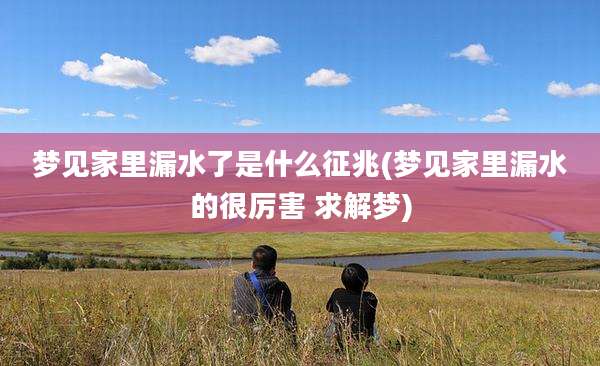 梦见家里漏水了是什么征兆(梦见家里漏水的很厉害 求解梦)