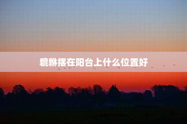 貔貅摆在阳台上什么位置好