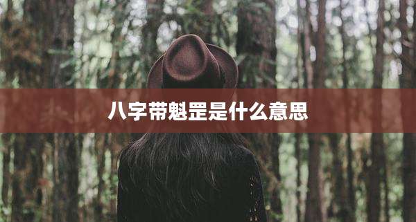八字带魁罡是什么意思