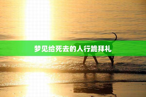 梦见给死去的人行跪拜礼